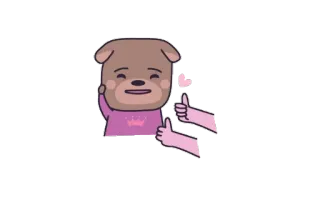 😇 756c79c7 강아지, 좋아요, 하트, 귀여운, 동물, 스티커 telegram sticker