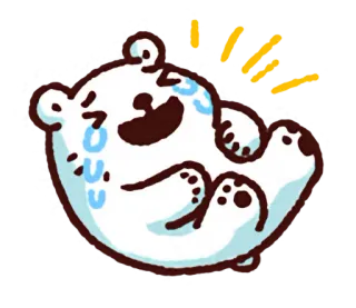 🐻 c7fb8af6 oso, llorando, triste, dibujos animados, pegatina, kawaii, lindo whatsapp sticker