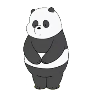 😕 31638f57 Panda We Bare Bears Panda, We Bare Bears, Cartoon beer, Schattig, Animatie telegram sticker