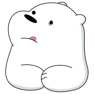 😋 59c41875 Ice Bear We Bare Bears Ice Bear, We Bare Bears, Cartoon, Beer, Witte beer, Schattig, Animatie telegram sticker