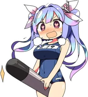 😍 4c325f1b Anime meisje, Personage, Cartoon, Tekening, Digitale kunst telegram sticker