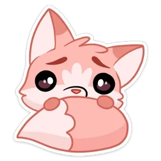 🌨 e12d137d mignon, renard, animal, autocollant, dessin animé, adorable whatsapp sticker