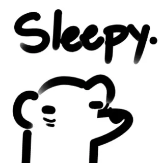 😴 b65e0aba Sleepy. 졸린, 곰, 만화, 피곤한, 귀여운, 나른한 telegram sticker