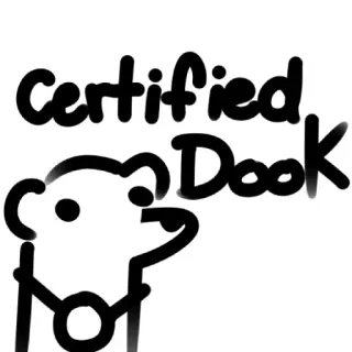 🎊 cd1d96a5 certified Dook 만화, 곰, 웃긴, 낙서, 인증된 telegram sticker