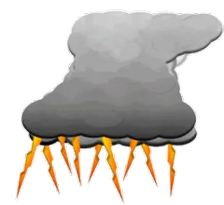 🌩 097043d4 天气, 风暴, 闪电, 云, 雨 telegram sticker