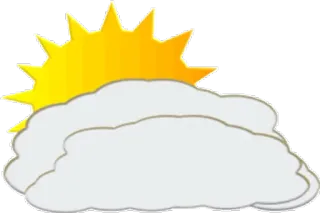 ⛅ 26daa180 太阳, 云, 天气, 晴朗, 阴天, 黄色, 白色, 天空 telegram sticker