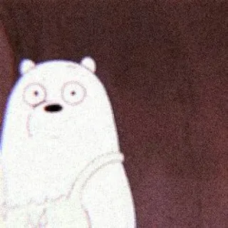 😊 7ec5ca2f Ice Bear We Bare Bears Cartoon, Bär, Eisbär, Animation, lustig telegram sticker
