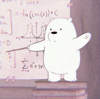 🧺 9143e0e1 Ice Bear We Bare Bears =(cos(x))+C Σει Bär, Cartoon, Mathematik, Formel, Eisbär, Bildung telegram sticker
