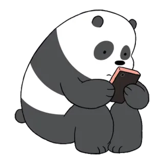 🐼 a9a1656a Panda We Bare Bears Panda, Beer, Cartoon, Telefoon, Mobiel, We Bare Bears telegram sticker
