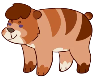 😀 59967e4e beer, dier, cartoon, schattig, gestreept, zoogdier telegram sticker