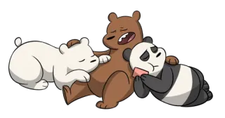 😴 781169fb We Bare Bears cartoon, beren, We Bare Bears, vriendschap, dieren, schattig telegram sticker
