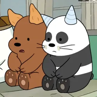 we bare bears 🍑 @peachpuffy whatsapp stickers