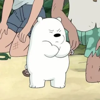 😡 485b5b33 Ice Bear We Bare Bears アイスベア, ぼくらベアベアーズ, アニメ, クマ, アニメーション telegram sticker