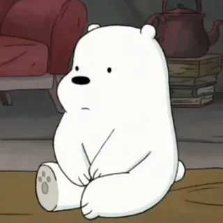 😶 b534df50 Ice Bear We Bare Bears アイスベア, ぼくらベアベアーズ, アニメ, ホッキョクグマ, かわいい, アニメーション telegram sticker