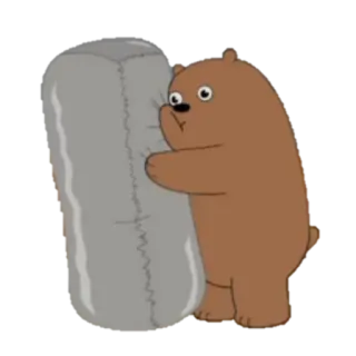 😗 bb030ff7 Grizz We Bare Bears カートゥーン, クマ, ぼくらベアベアーズ, グリズ telegram sticker