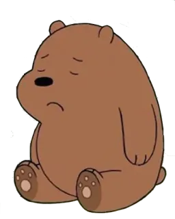 😔 d78510d9 Ice Bear We Bare Bears 悲しい, 漫画, クマ, 動物, ぼくらベアベアーズ, キャラクター, アイスベア telegram sticker
