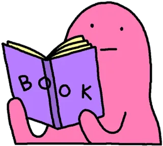 🖨 22addbd1 BOOK Buch, Lesen, Figur, Niedlich, Illustration telegram sticker