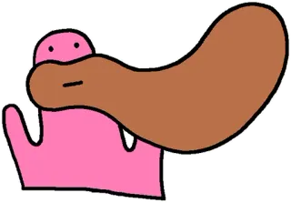 🤷 45f3beb0 rosa, Cartoon, Hand, Figur, Blob telegram sticker