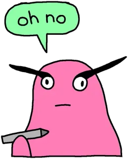 🤦 8742ff7f oh no Blob, Cartoon, Sticker, Oh nein, Rosa, Zeichnung telegram sticker