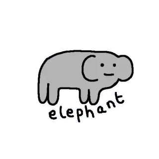 🐘 be700542 elephant Elefant, Tier, süß, Zeichnung, Cartoon telegram sticker