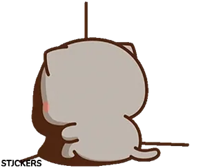 💔 101e18b3 кот, милый, животное, сидит telegram sticker