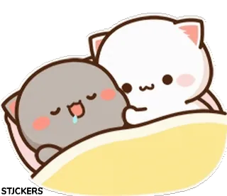😽 1dc44436 кот, милый, сон, спящий, каваий, мультфильм telegram sticker