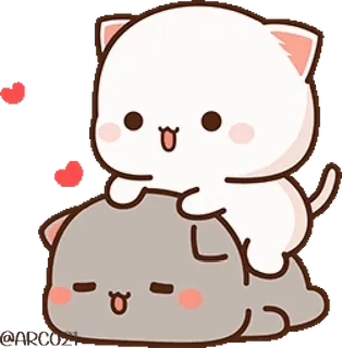 😻 e87373c1 кот, милый, каваи, наклейка, мультфильм, котенок, любовь telegram sticker
