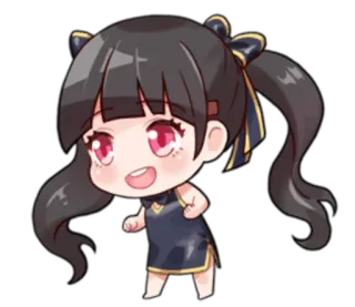 🎀 5961f08f Anime, Chibi, Mignon, Dessin animé, Fille, Personnage, Illustration, Style japonais telegram sticker