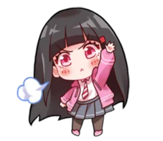 🖐 635dcf95 Fille anime, Chibi, Mignon, En colère, Dessin animé, Fille, Uniforme scolaire telegram sticker