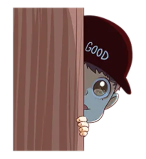 👀 ccf08509 GOOD подглядывающий, любопытный, застенчивый, аниме, манга, мальчик, мультфильм telegram sticker