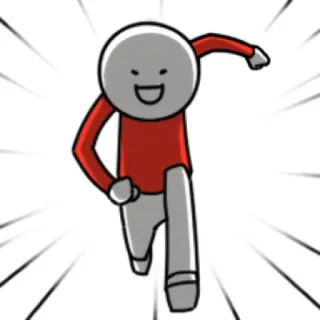 🏃‍♂️ 00992a3b Laufen, Strichmännchen, Cartoon, Figur, Geschwindigkeit telegram sticker