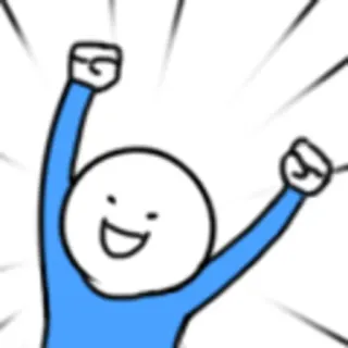 🙌 61cb867d Feier, Aufregung, Cartoon, Strichmännchen, Freude, glücklich telegram sticker