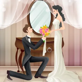 👫 41580075 pernikahan, perkawinan, pengantin wanita, pengantin pria, cinta, romantis telegram sticker