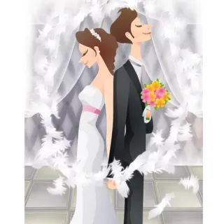 👫 625a3a46 pengantin wanita, pengantin pria, pernikahan, cinta, romansa, pasangan telegram sticker