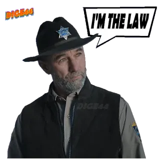 👩‍✈️ 59eda2a1 I'M THE LAW law enforcement, sheriff, justice, authority, police, law telegram sticker