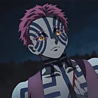 ✊ 16e0b399 Akaza Demon Slayer Anime, Iblis, Manga, Demon Slayer, Akaza, Bulan Atas Tiga whatsapp sticker