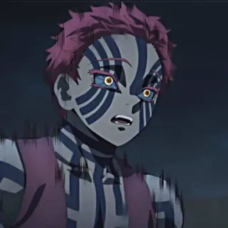 ✊ 633664e8 Akaza Demon Slayer Anime, Iblis, Petarung, Manga whatsapp sticker