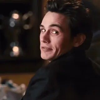 🌟 8e4b669f Harry Osborn Spider-Man Джеймс Франко, злодей, зеленый гоблин, усмешка, киносцена telegram sticker