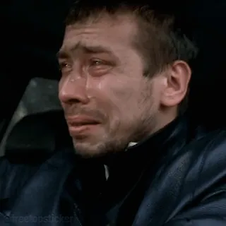 😢 a9d7c099 мужчина, плачет, грустный, эмоция, слёзы, расстроен telegram sticker