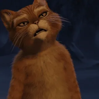😔 b57ca4ff Puss in Boots Shrek кот, мультфильм, фильм, анимация, смешной, кот в сапогах telegram sticker