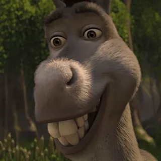 🤨 f368b59a Donkey Shrek Осел, Шрек, мультфильм, фильм, анимация, персонаж telegram sticker