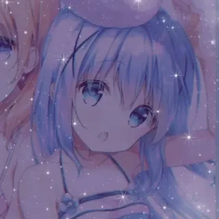 😯 14f7ba2e Anime Mädchen, süß, glitzernd, kawaii telegram sticker