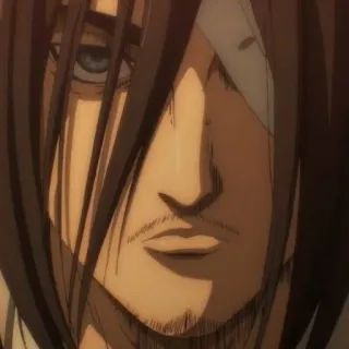 😠 51ff8d0b Eren Yeager Attack on Titan anime, eren jäger, attack on titan, charakter, gesicht, porträt telegram sticker