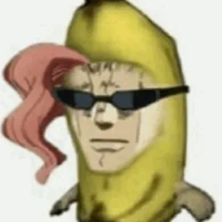 😂 cd875701 plátano, gafas de sol, divertido, dibujos animados, personaje, anime telegram sticker
