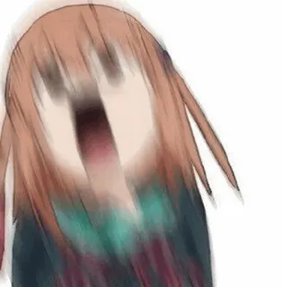 😂 d8477a34 Anime, Chica, impactada, gracioso, Meme, desenfocado telegram sticker