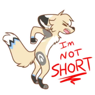 😤 114437e7 I'M NOT SHORT Furry, Hoạt hình, Hài hước, Thái độ, Chó, Ngắn, Nhân vật telegram sticker