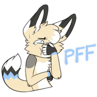 😆 116da45a PFF Furry, Khóc, Buồn, Động vật, Cáo, Hoạt hình telegram sticker