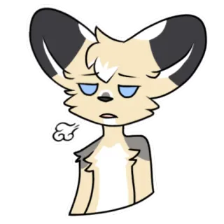 😞 9f217d92 động vật, cáo, hoạt hình, buồn, mệt mỏi, lông lá telegram sticker