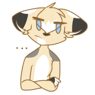 😑 b18d3254 ... furry, động vật, hoạt hình, chó, cảm xúc, suy nghĩ, nhân vật, dễ thương telegram sticker