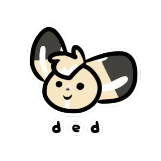 💀 d0a6ad2b ded ong, dễ thương, hoạt hình, nhãn dán, côn trùng, động vật telegram sticker